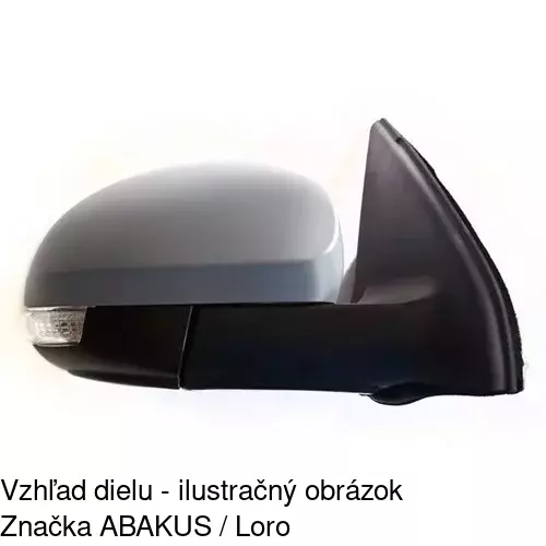 Sklo vonkajšieho zrkadla s držiakom 9585554M /POLCAR/ - obr. 3