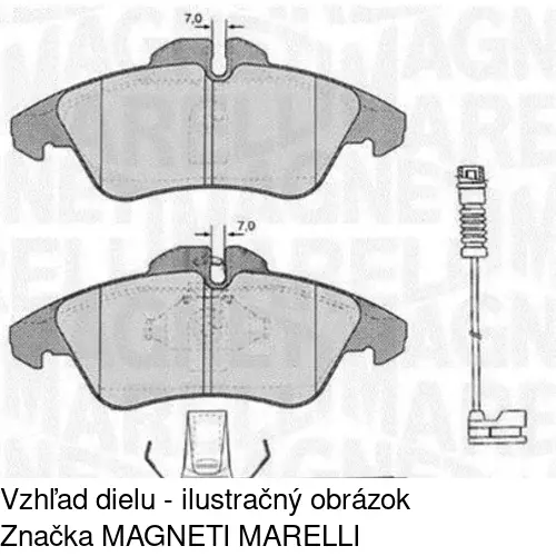 Brzdové dosky S70-0008 /POLCAR/ - obr. 1