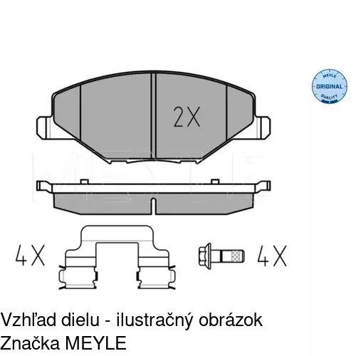 Brzdové dosky S70-0020 /POLCAR/ - obr. 2