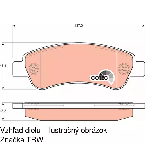 Brzdové dosky S70-0039 /POLCAR/ - obr. 4