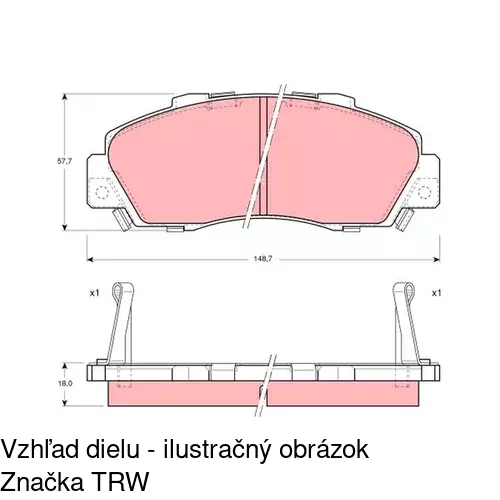 Brzdové dosky S70-0158 /POLCAR/ - obr. 5