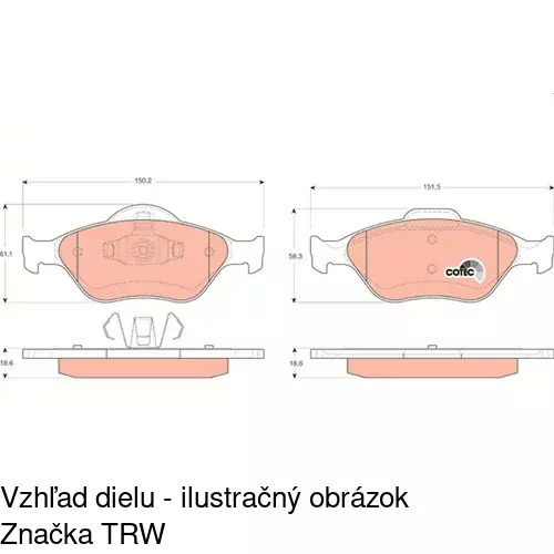 Brzdové dosky POLCAR S70-0190