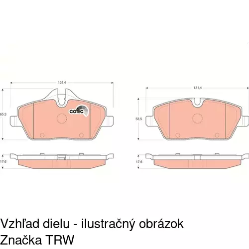 Brzdové dosky S70-0252 /POLCAR/ - obr. 4