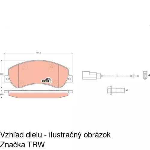 Brzdové dosky S70-0297 /POLCAR/ - obr. 5
