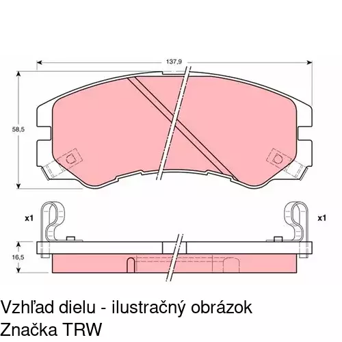 Brzdové dosky S70-0417 /POLCAR/ - obr. 1