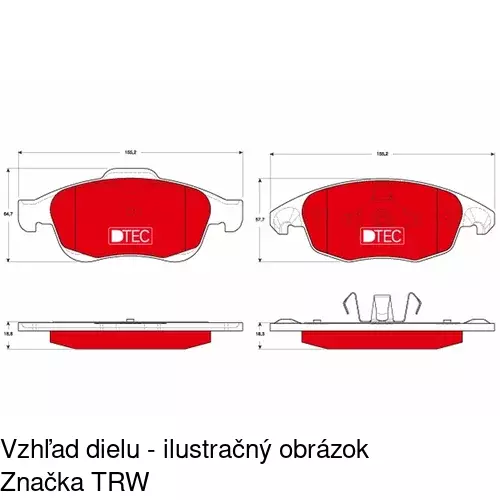Brzdové dosky S70-0447 /POLCAR/ - obr. 4