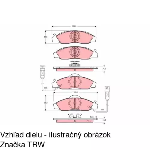 Brzdové dosky S70-0458 /POLCAR/ - obr. 5
