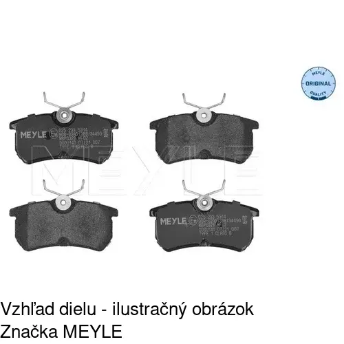 Brzdové dosky S70-1059 /POLCAR/ - obr. 2