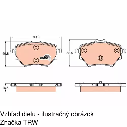 Brzdové dosky POLCAR S70-1425