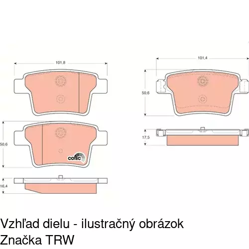 Brzdové dosky POLCAR S70-1606
