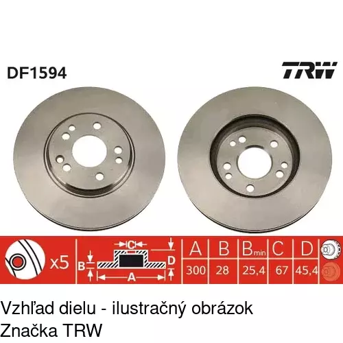 Brzdový kotúč S71-0115 /POLCAR/ - obr. 2