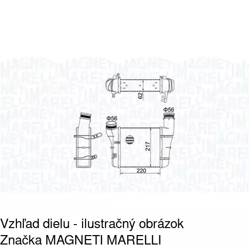 Chladiče vzduchu (Intercoolery) 1325J86X /POLCAR/ - obr. 1