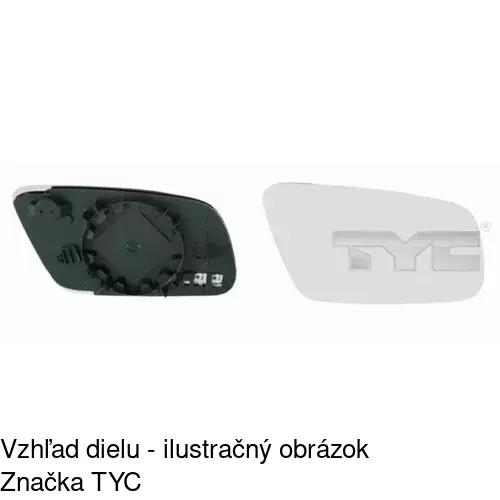 Sklo vonkajšieho zrkadla s držiakom 1327545E /POLCAR/ - obr. 1