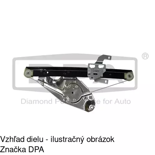 Mechanizmus sťahovania okna elektrický bez motora 1327PSG4 /POLCAR/ - obr. 2