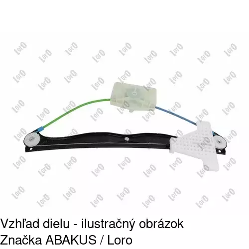 Mechanizmus sťahovania okna elektrický bez motora 1331PSG5 /POLCAR/ - obr. 5