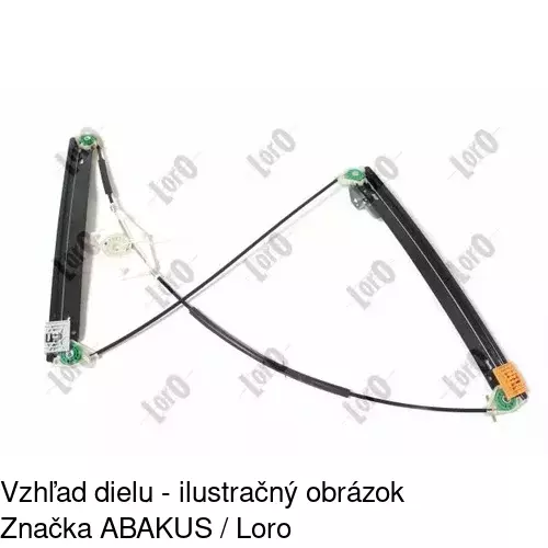 Mechanizmus sťahovania okna elektrický bez motora 1335PSG2E /POLCAR/ - obr. 5