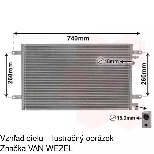 Chladiče klimatizácie 1338K8C1S /POLCAR/ - obr. 4