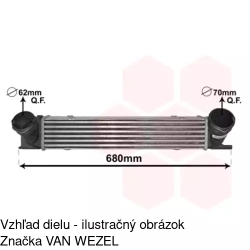 Chladiče vzduchu (Intercoolery) 2001J8-3 /POLCAR/ - obr. 3