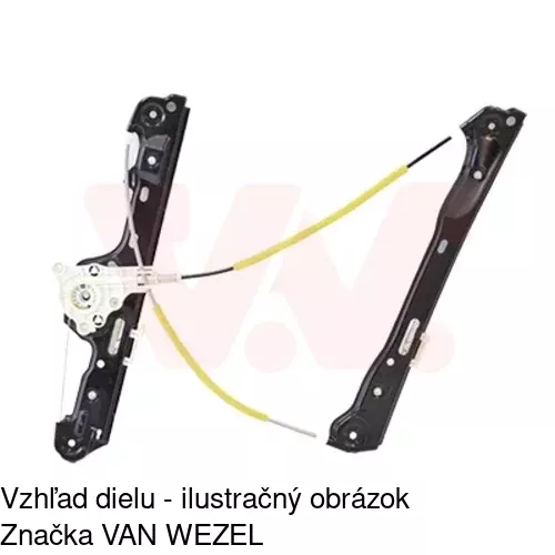 Mechanizmus sťahovania okna elektrický bez motora 2001PSG2 /POLCAR/ - obr. 5