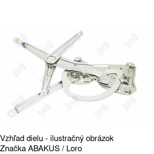 Mechanizmus sťahovania okna elektrický bez motora 2007PSG2 /POLCAR/ - obr. 5