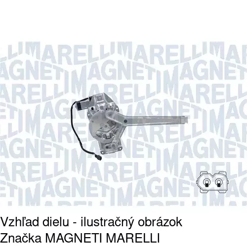 Mechanizmus sťahovania okna elektrický bez motora 2007PSG4 /POLCAR/ - obr. 1