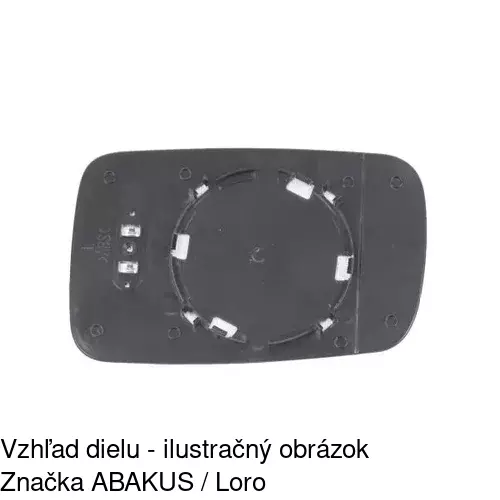 Sklo vonkajšieho zrkadla s držiakom 2008547E /POLCAR/ - obr. 3