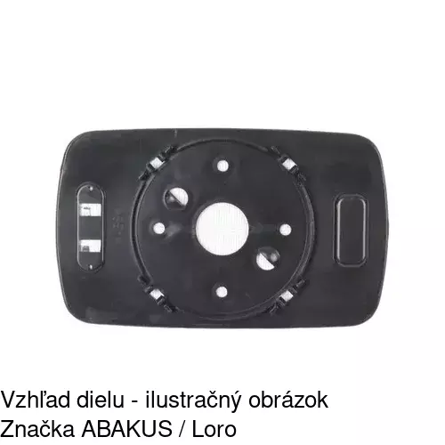 Sklo vonkajšieho zrkadla s držiakom 2016551E /POLCAR/ - obr. 2