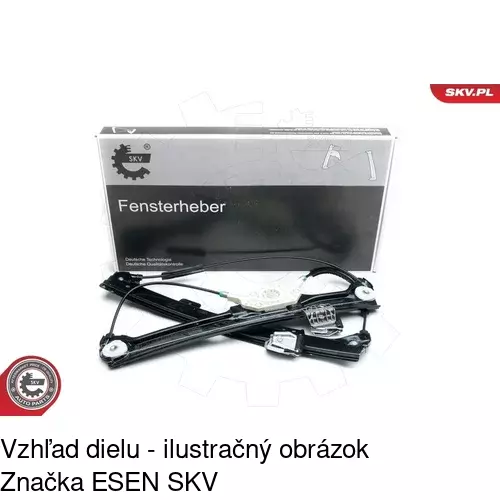Mechanizmus sťahovania okna elektrický bez motora 2017PSG2 /POLCAR/ - obr. 2