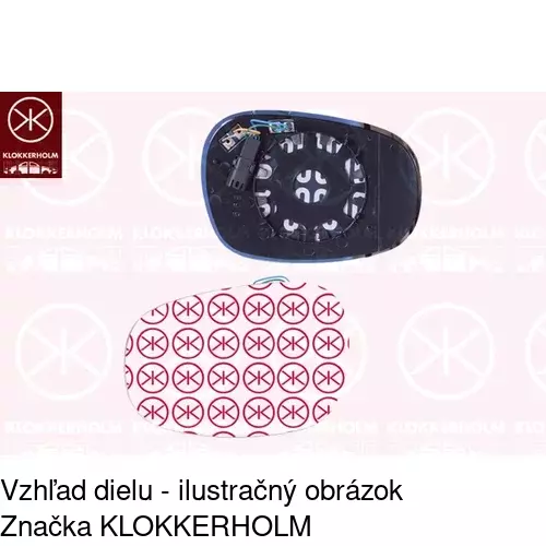 Sklo vonkajšieho zrkadla s držiakom 2042556M /POLCAR/ - obr. 1