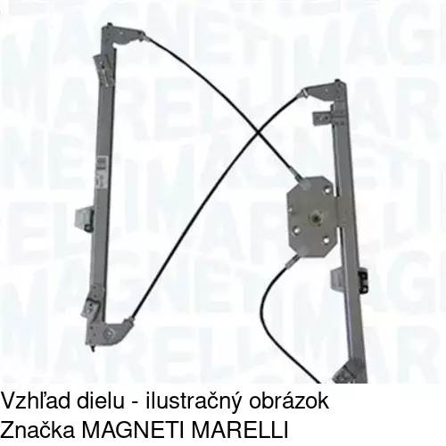 Mechanizmus sťahovania okna elektrický bez motora 20X1PSG2 /POLCAR/ - obr. 1