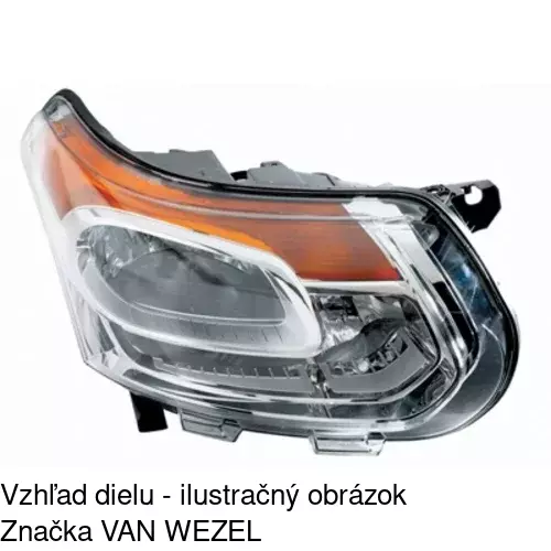 Hlavný reflektor 231710-E /POLCAR/ - obr. 2