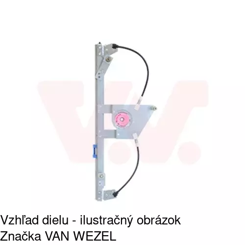 Elektrický mechanizmus okna dverí 2325PSE6 /POLCAR/ - obr. 3