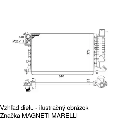 Chladiče vody 232608A2 /POLCAR/ - obr. 1