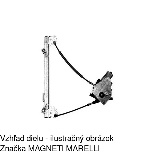 Elektrický mechanizmus okna dverí POLCAR 2327PSE3