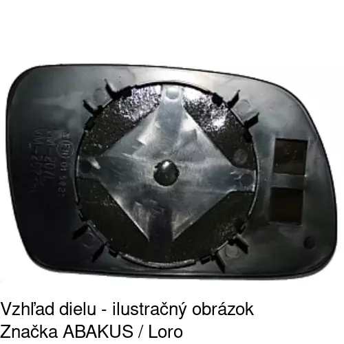 Sklo vonkajšieho zrkadla s držiakom 2328546M /POLCAR/ - obr. 3