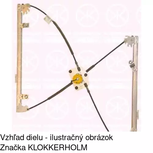 Mechanizmus sťahovania okna elektrický bez motora POLCAR 2331PSG2E