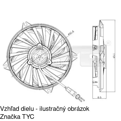 Ventilátory chladičov 233223W1 /POLCAR/ - obr. 2