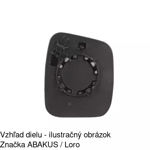 Sklo vonkajšieho zrkadla s držiakom 2391544E /POLCAR/ - obr. 4