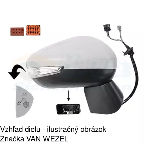 Rám vonkajšieho zrkadla 23M154PM /POLCAR/ - obr. 5