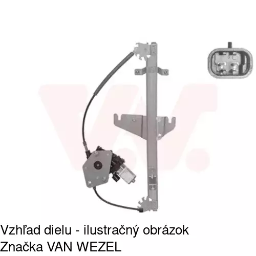 Elektrický mechanizmus okna dverí 2406PSE4 /POLCAR/ - obr. 2