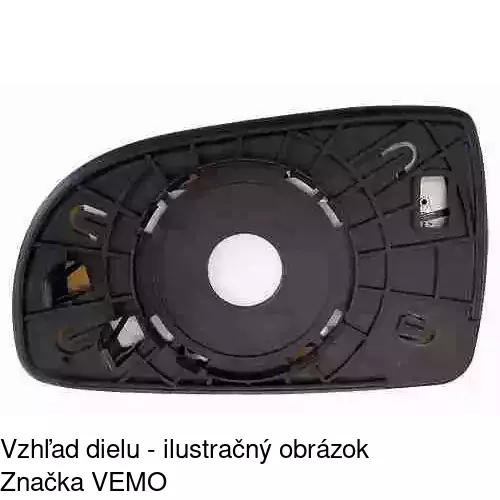 Sklo vonkajšieho zrkadla s držiakom 2504544E /POLCAR/ - obr. 2
