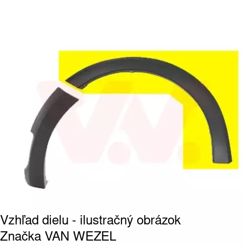 Lišta blatníka 28B201-5 /POLCAR/ - obr. 1