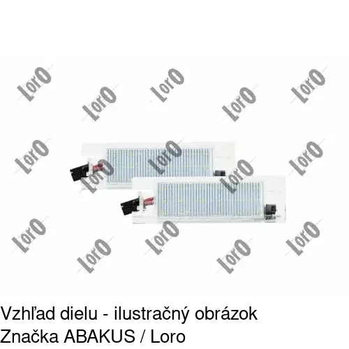 Svetlo na osvetlenie evidenčného čísla 3002959E /POLCAR/ - obr. 1