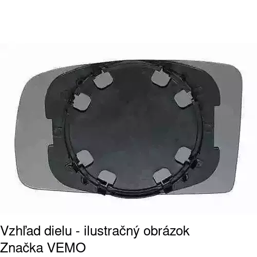 Sklo vonkajšieho zrkadla s držiakom 3003554M /POLCAR/ - obr. 5
