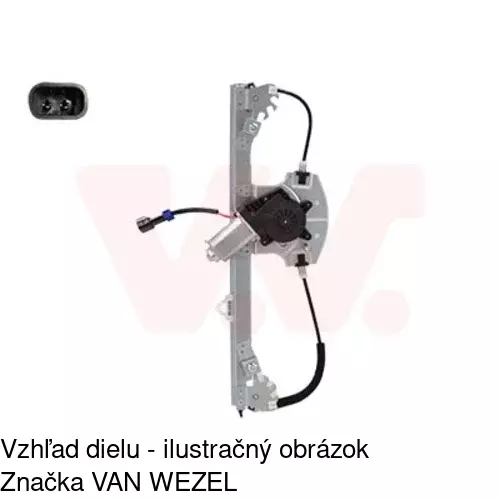 Elektrický mechanizmus okna dverí 3024PSE4 /POLCAR/ - obr. 3