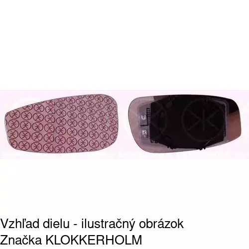 Sklo vonkajšieho zrkadla s držiakom 3030554E /POLCAR/ - obr. 5
