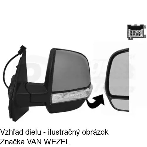 Vonkajšie zrkadlo 3042516M /POLCAR/ - obr. 5