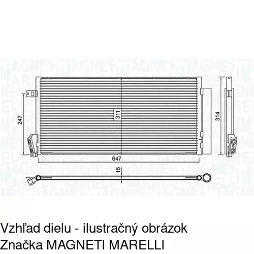 Chladiče klimatizácie 3042K8C1 /POLCAR/ - obr. 2