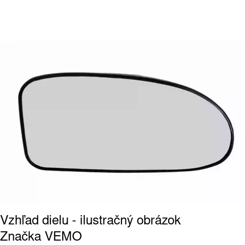 Sklo vonkajšieho zrkadla s držiakom 3201543M /POLCAR/ - obr. 4