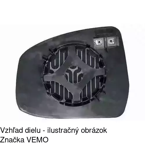 Sklo vonkajšieho zrkadla s držiakom 3205552M /POLCAR/ - obr. 1